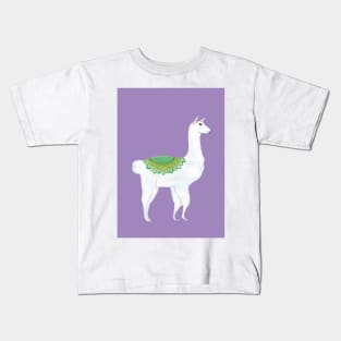 Purple Llama Acrylic Painting Kids T-Shirt